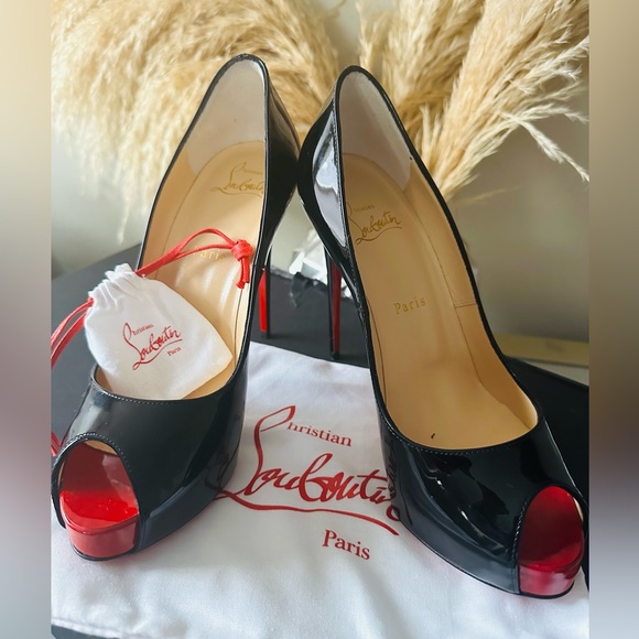 Christian Louboutin Shoes - New Very Privé
120 mm Platform pumps - Patent calf leather - Black